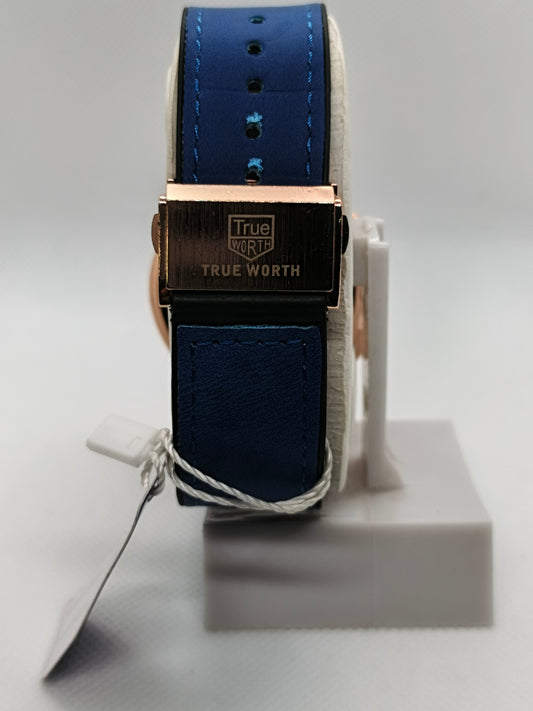 Watch in leather strap